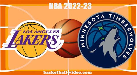 timberwolves vs lakers 2023 seasons