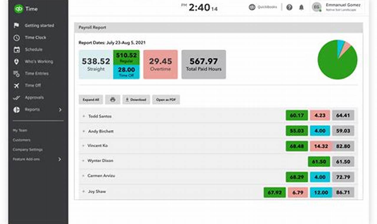 time tracking app that integrates with quickbooks