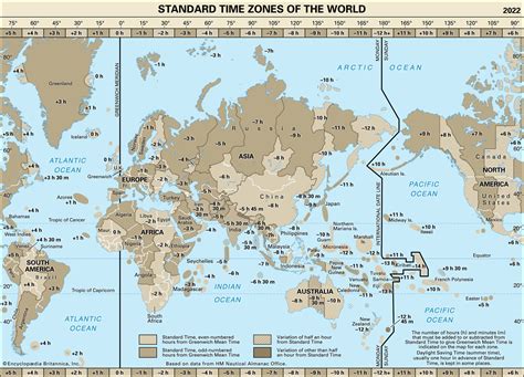 time and date time zone map