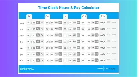 time and lunch calculator