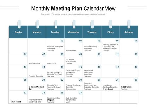 time and meeting planner
