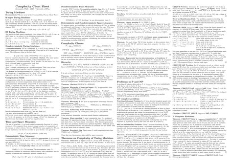 time and space complexity cheat sheet pdf