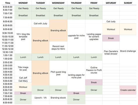time block schedule template notion
