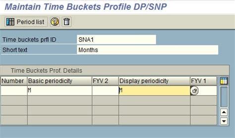 Time Bucket Profile Tcode In Sap Apo
