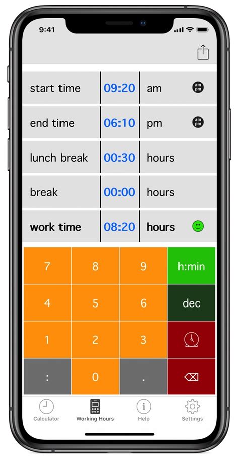 time clock calculator hours app