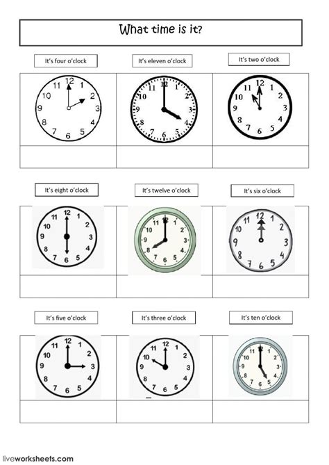 Time Clock Exercises Pdf