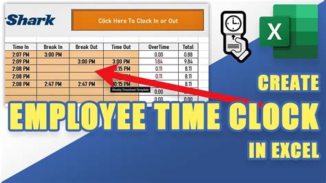 Time Clock In Excel