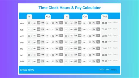 Time Clock Time Calculator