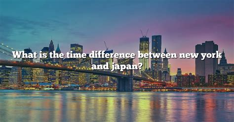 time difference between new york and japan