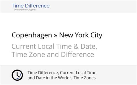 time difference copenhagen to new york