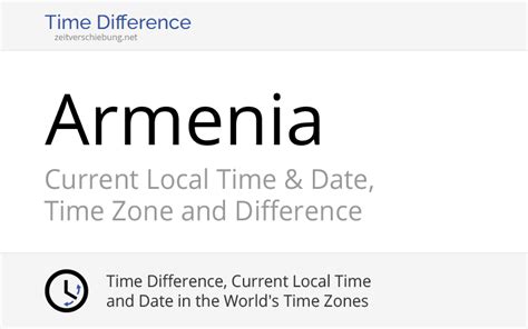 time difference in armenia