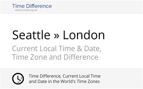 Time Difference Seattle London