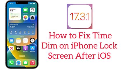 Time Display Dim On Iphone