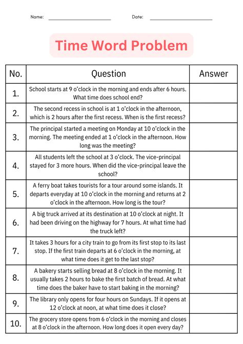 time elapsed worksheets word problems printable template