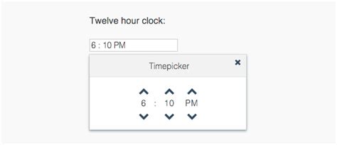 Time Format Jquery Timepicker