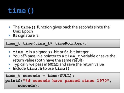 Time Function Unix