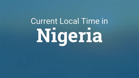 time in nigeria