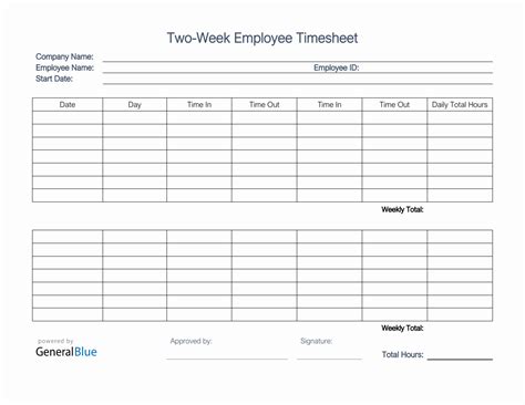 Time Sheet Pdf