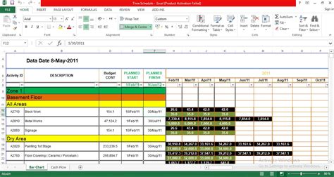 time table in excel template