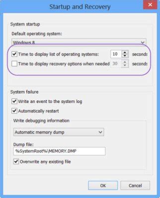 Time To Display Recovery Options When Needed