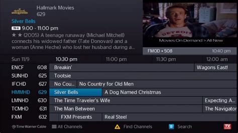 time warner cable tv schedule