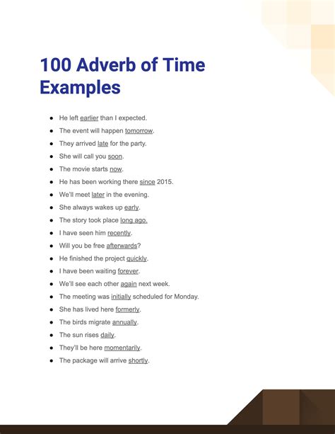 Time With Example Sentence
