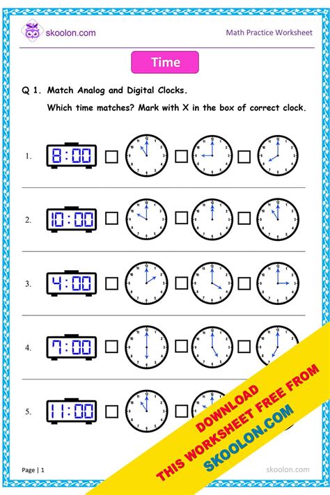 Time Worksheets Math Aid