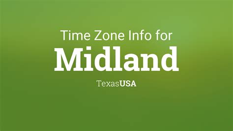 Time Zone & Clock Changes in Midland Draw, Texas, USA