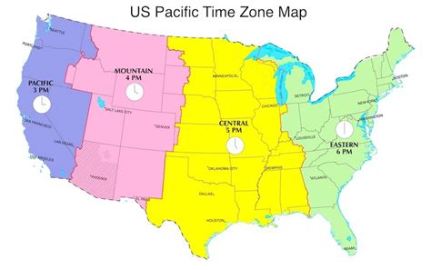 time zones 3 hours ahead of pst