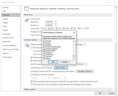 Time Zones Function In Outlook