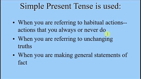Example of timeless present tense