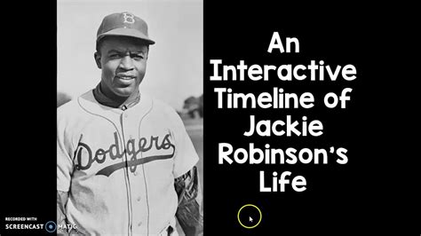 timeline for jackie robinson life