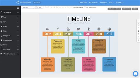 Timeline infographic maker Editable design
