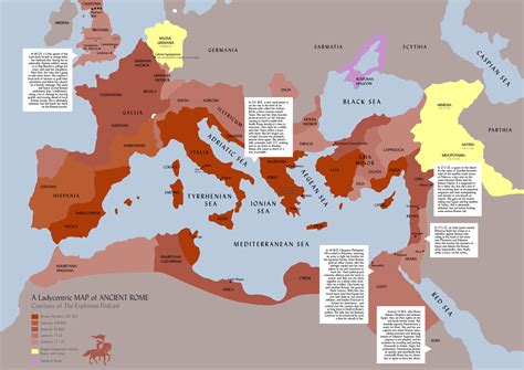 timeline map of roman empire