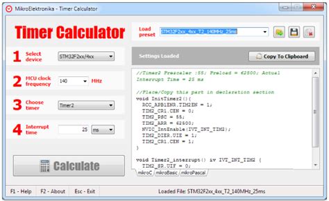 Timer Calculator For Stm32