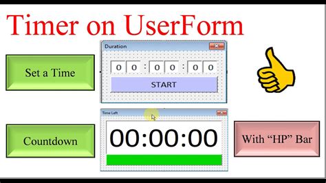 Timer Excel Vba Userform