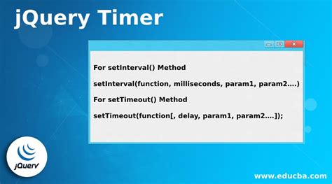 Timer In Jquery Example