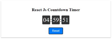 Timer Reset Button Js