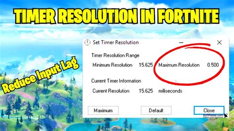 Timer Resolution For Fortnite