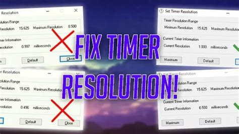 timer resolution que es