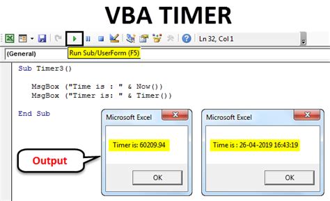 Timers In Vba