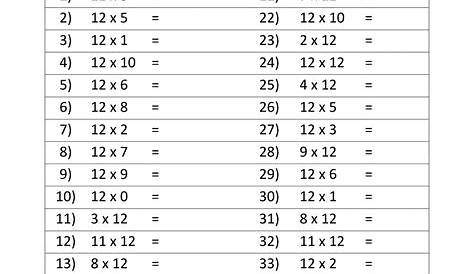 Speed Table Generator Times Tables Multiplication Arithmetic MATHS KS1