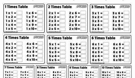 Year 4 times tables test | Tes