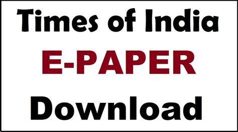 times of india pune epaper free pdf download