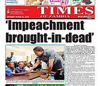 times of zambia newspaper today