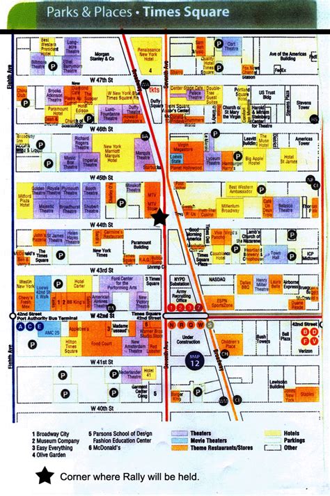 times square nyc map