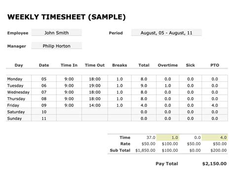 timesheet calculator google sheets