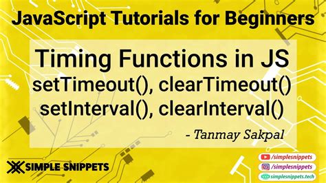 Timing Functions In Javascript