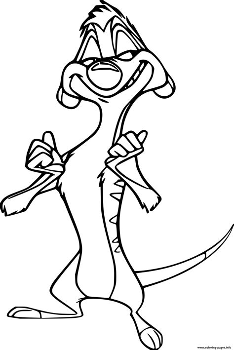Timon Printable Coloring Pages