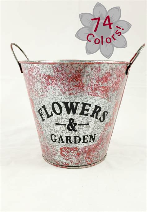 Tin Flower Buckets